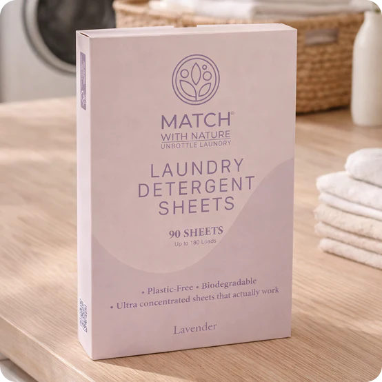 Laundry Detergent Sheets – Lavender (90 Sheets | Up to 180 Loads)
