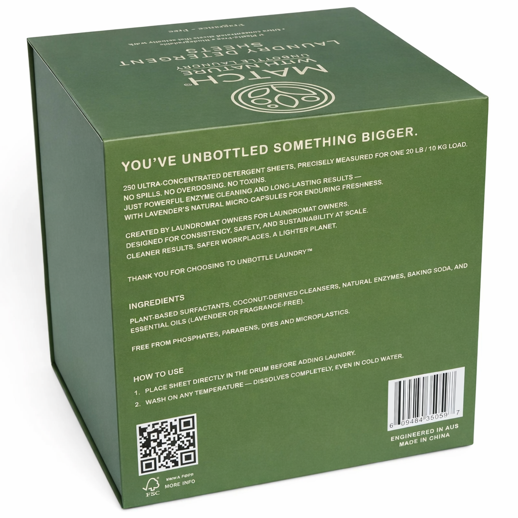 Commercial Laundry Detergent Sheets – WDF Bulk System (6,000 Sheets) Fragrance-free