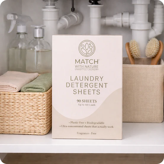 Laundry Detergent Sheets – Fragrance Free (90 Sheets | Up to 180 Loads)