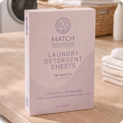 Laundry Detergent Sheets – Lavender (90 Sheets | Up to 180 Loads)