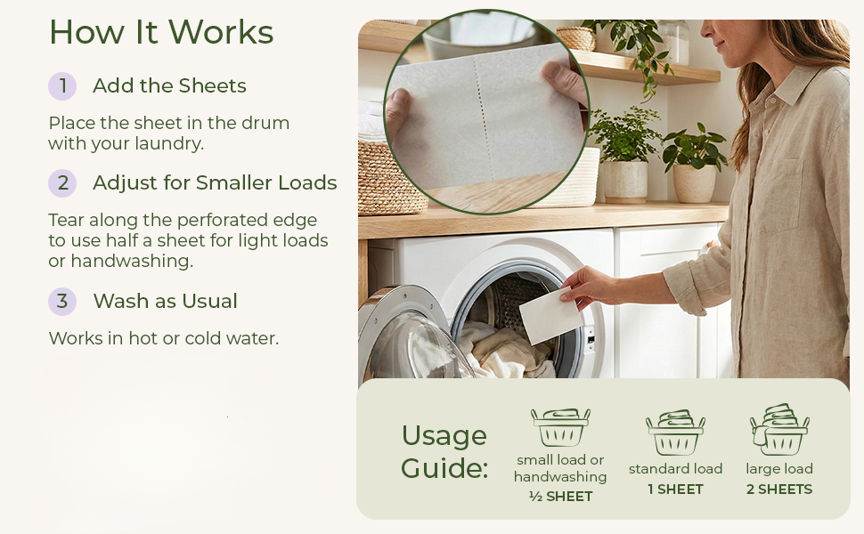 Match with Nature Fragrance Free Laundry Detergent Sheets