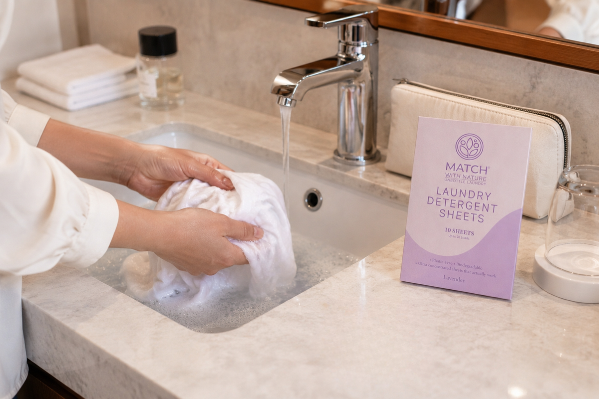 Match with Nature Lavender Travel Laundry Sheets
