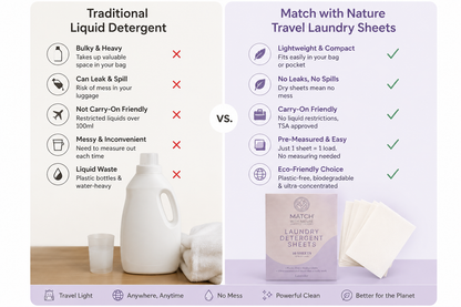 Match with Nature Lavender Travel Laundry Sheets