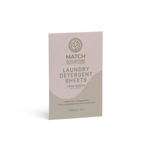 Single-Load Laundry Sheets — Fragrance Free (Ideal for Guest Use)