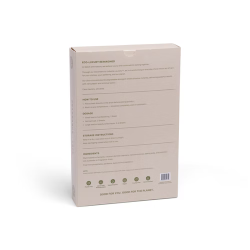 Laundry Detergent Sheets – Fragrance Free (90 Sheets | Up to 180 Loads)