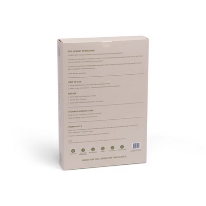 Laundry Detergent Sheets – Fragrance Free (90 Sheets | Up to 180 Loads)