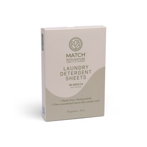 Laundry Detergent Sheets – Fragrance Free (90 Sheets | Up to 180 Loads)