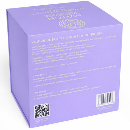 Commercial Laundry Detergent Sheets – WDF Bulk System (6,000 Sheets) Lavender