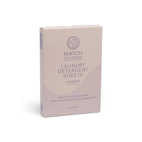 Laundry Detergent Sheets – Lavender (90 Sheets | Up to 180 Loads)