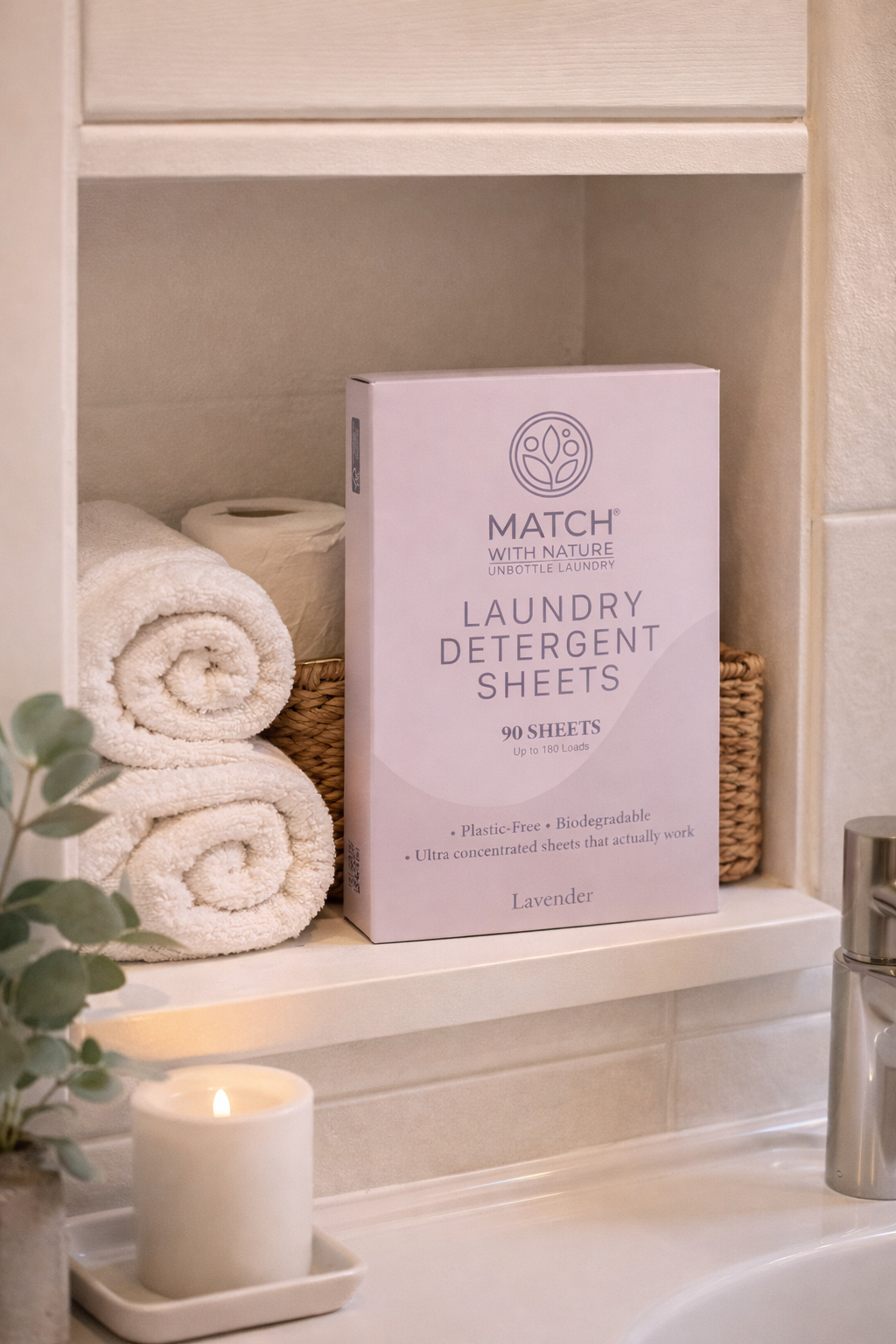 Match with Nature Lavender Laundry Detergent Sheets