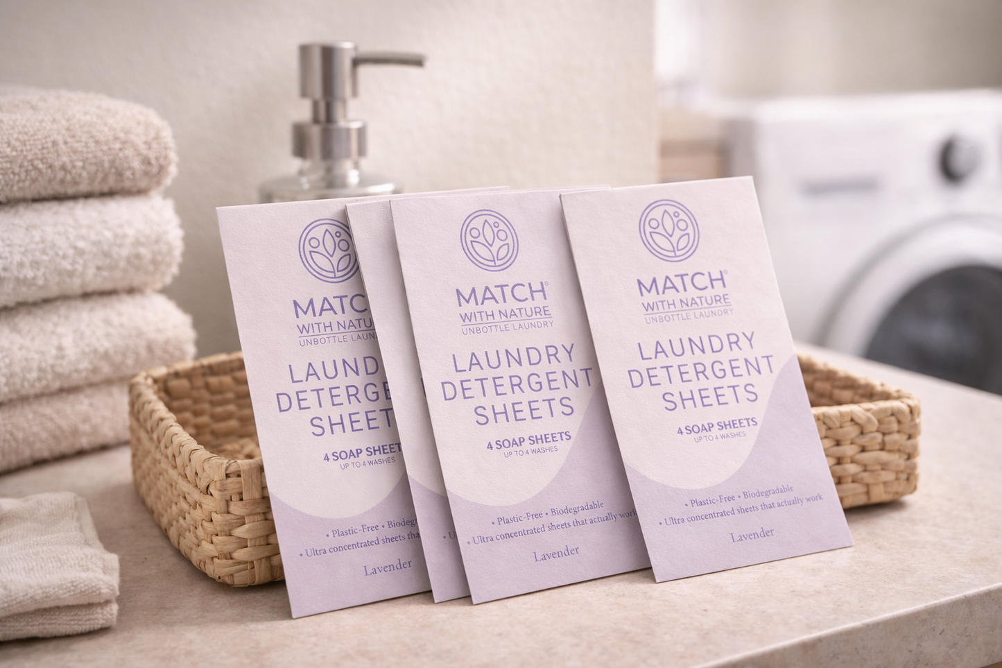 Single-Load Laundry Sheet Envelopes - Lavender