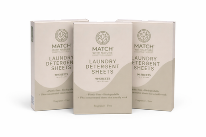 Laundry Detergent Sheets – Fragrance Free (90 Sheets | Up to 180 Loads)