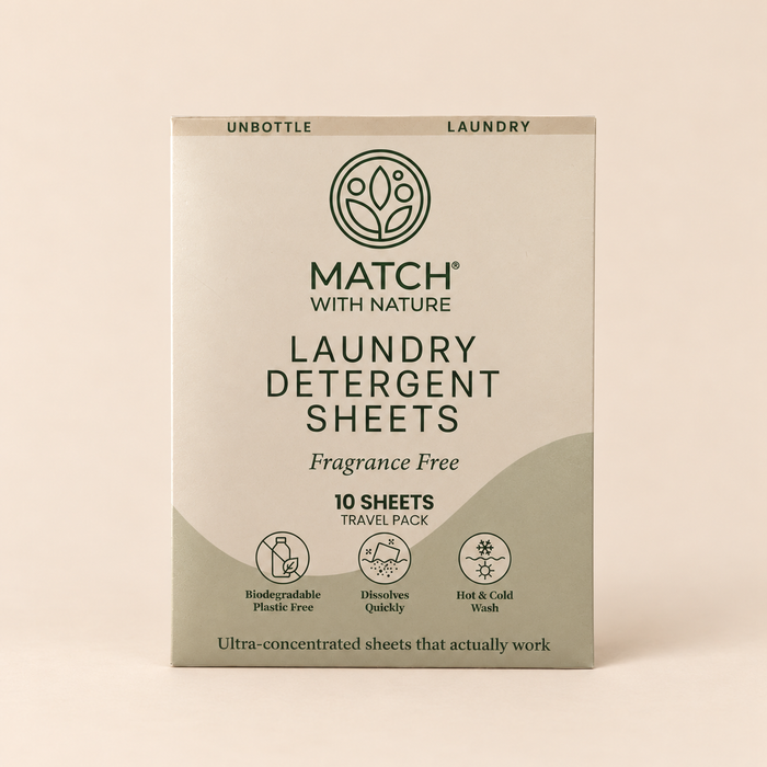 Travel Laundry Sheets – Fragrance Free | Travel Pack (10 Sheets)