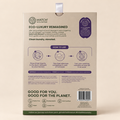 Back of the Lavender Drawer Pack showing how to use, storage instructions and ingredients