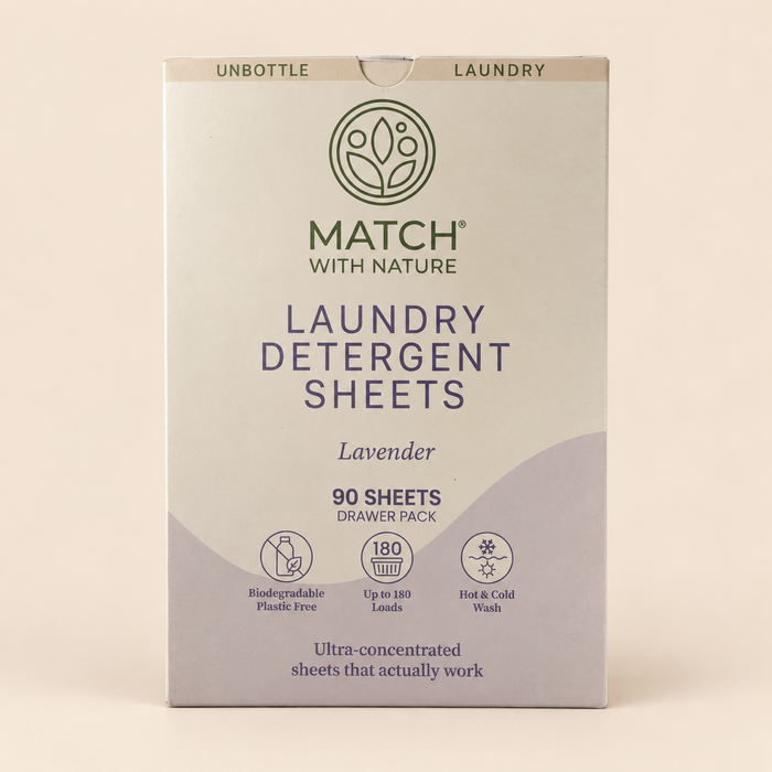 Laundry Detergent Sheets – Lavender | Drawer Pack (90 Sheets • Up to 180 Loads)